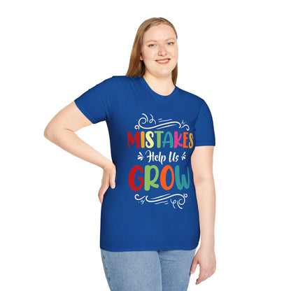 Mistakes Help Us Grow Teacher Student Funny Back To School T-Shirt