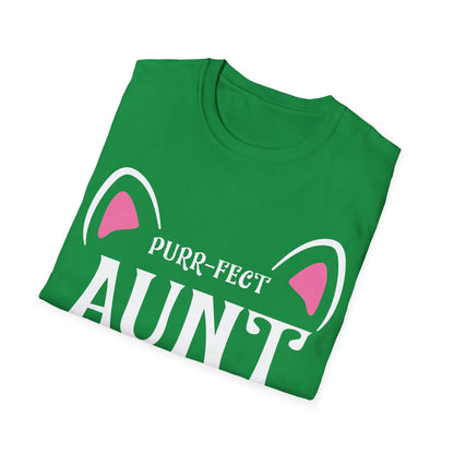 PURR-FECT Aunt Funny Cat Lover Cute Funny Kitten T Shirt Gift For Men Women T-Shirt