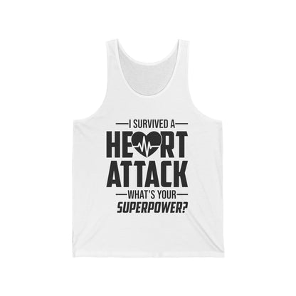 I Survived A Heart Attack Heart Attack Survivor Infarct Funny Superpower Tank Tops