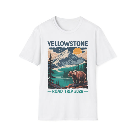 Yellowstone Road Trip 2026 Family National Park Outdoor T-Shirt For Men Women