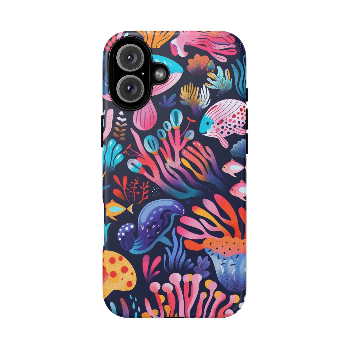 Underwater World Pattern iPhone 13 14 15 16 Pro Max Plus Case Wireless Charging Compatible Tough Cases Protection, Magnetic Phone Case for iPhone Classic Series