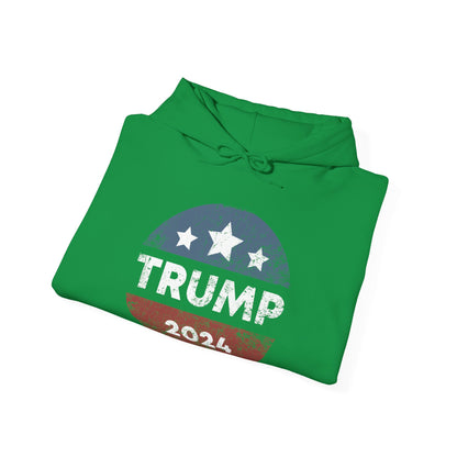 Trump 2024 Retro Campaign Button Re Elect President Trump Hoodie For Men Women Hoodie