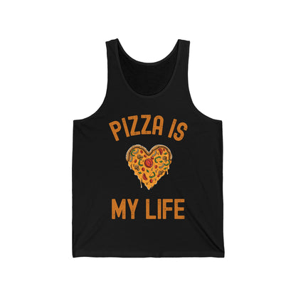 Funny Pizza is My Life Food Lovers Foodie Tank Tops For Men Women