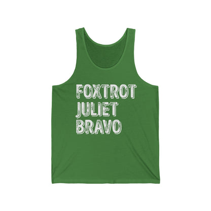 Retro Vintage Foxtrot Juliet Bravo Tank Tops For Men Women