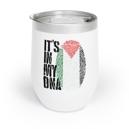 It's In My DNA Palestinian Shirt Arabic Gifts Palestine Flag Chill Wine Tumbler