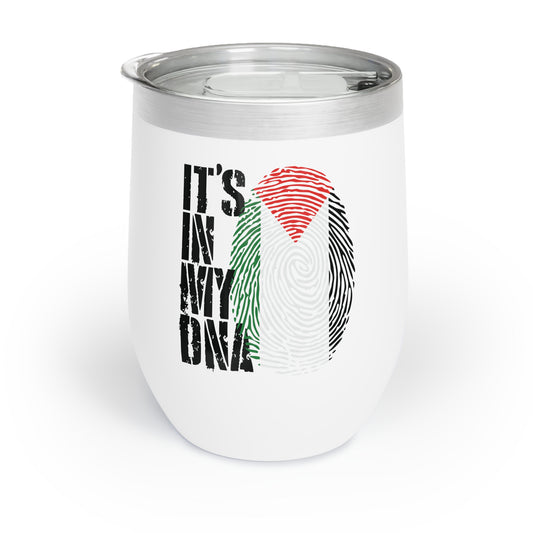 It's In My DNA Palestinian Shirt Arabic Gifts Palestine Flag Chill Wine Tumbler