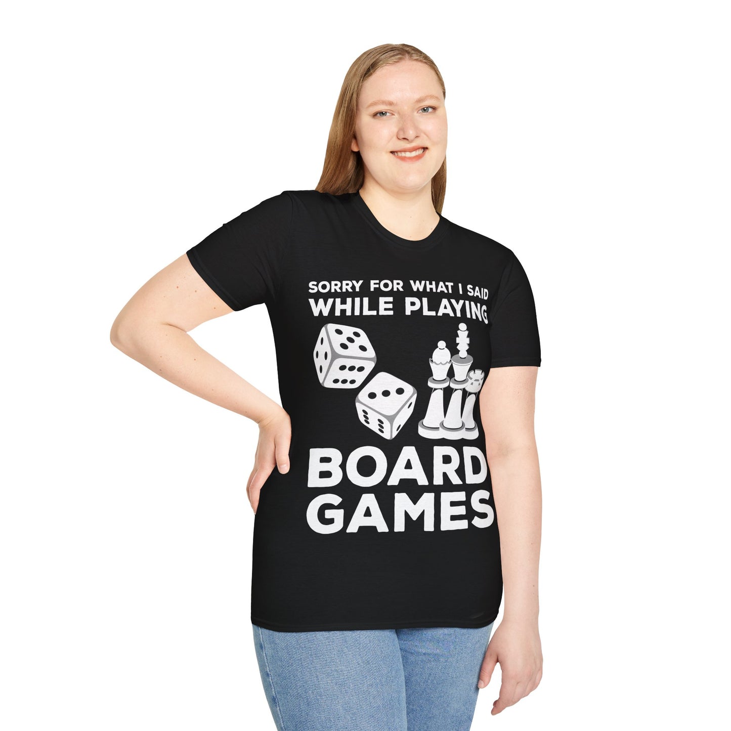 Funny Sorry For What I Said While Playing Board Games Boardgame Chess Monoply T-Shirt For Men Women T-Shirt