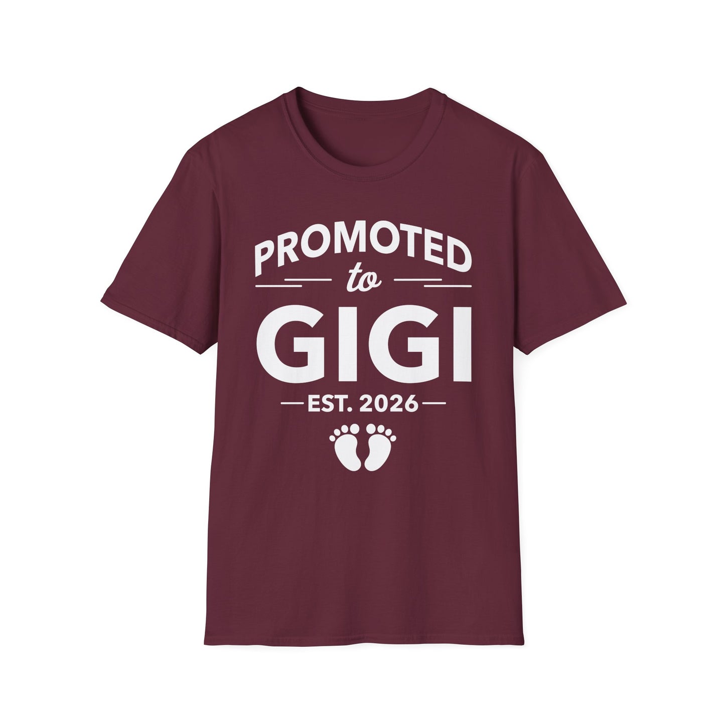 Funny Promoted To Gigi Est 2026 First Time Mothers Day T-Shirt For Women
