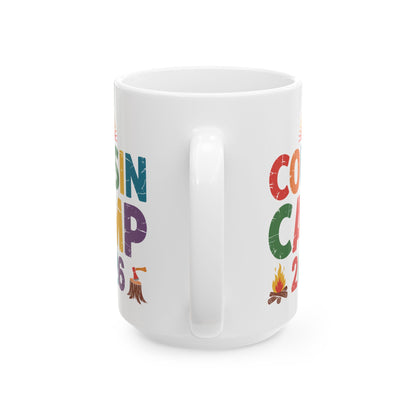 Cousin Camp 2026 Camping Campfire Summer Vacation Family Coffee Mug