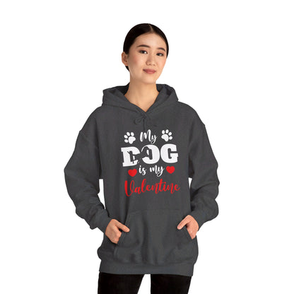 Funny My Dog is My Valentine Dog Lovers Hoodie For Men Women Hoodie