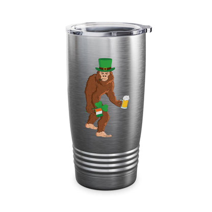 Funny Leprechaun Bigfoot St Patricks Day Sasquatch Irish Flag Tumbler For Men Women Tumbler