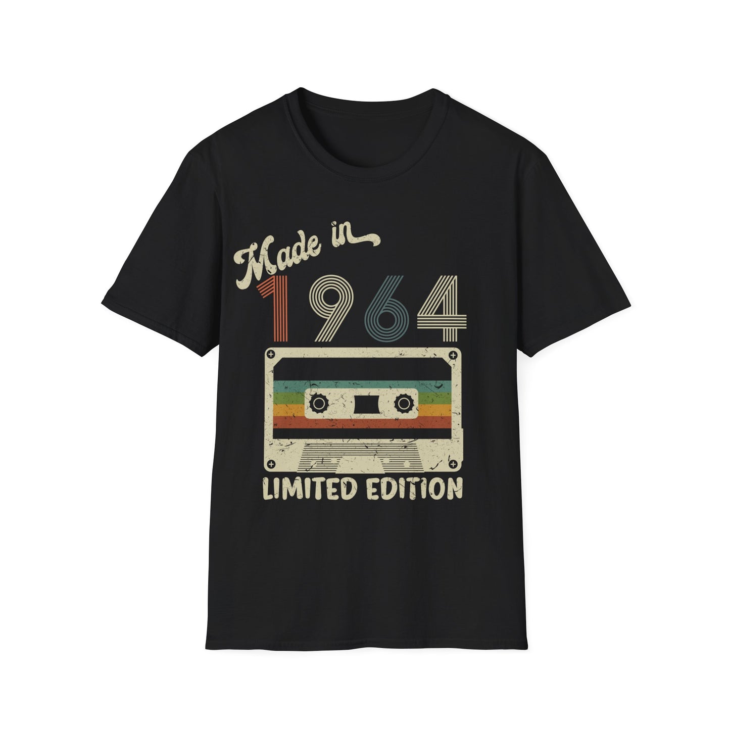 Made in 1964 Limited Edition Funny Cassette Tape Vintage T-Shirt