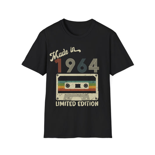 Made in 1964 Limited Edition Funny Cassette Tape Vintage T-Shirt