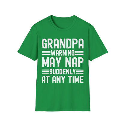 Funny Men Grandpa Warning May Nap Suddenly at Any Time Vintage Father Day