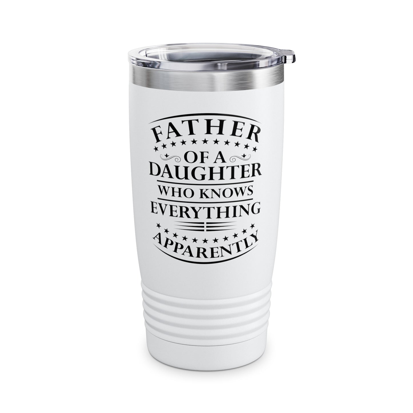 Funny Father Daughter Knows Everything Dad Fathers Day Vintage Tumbler For Men Women Tumbler