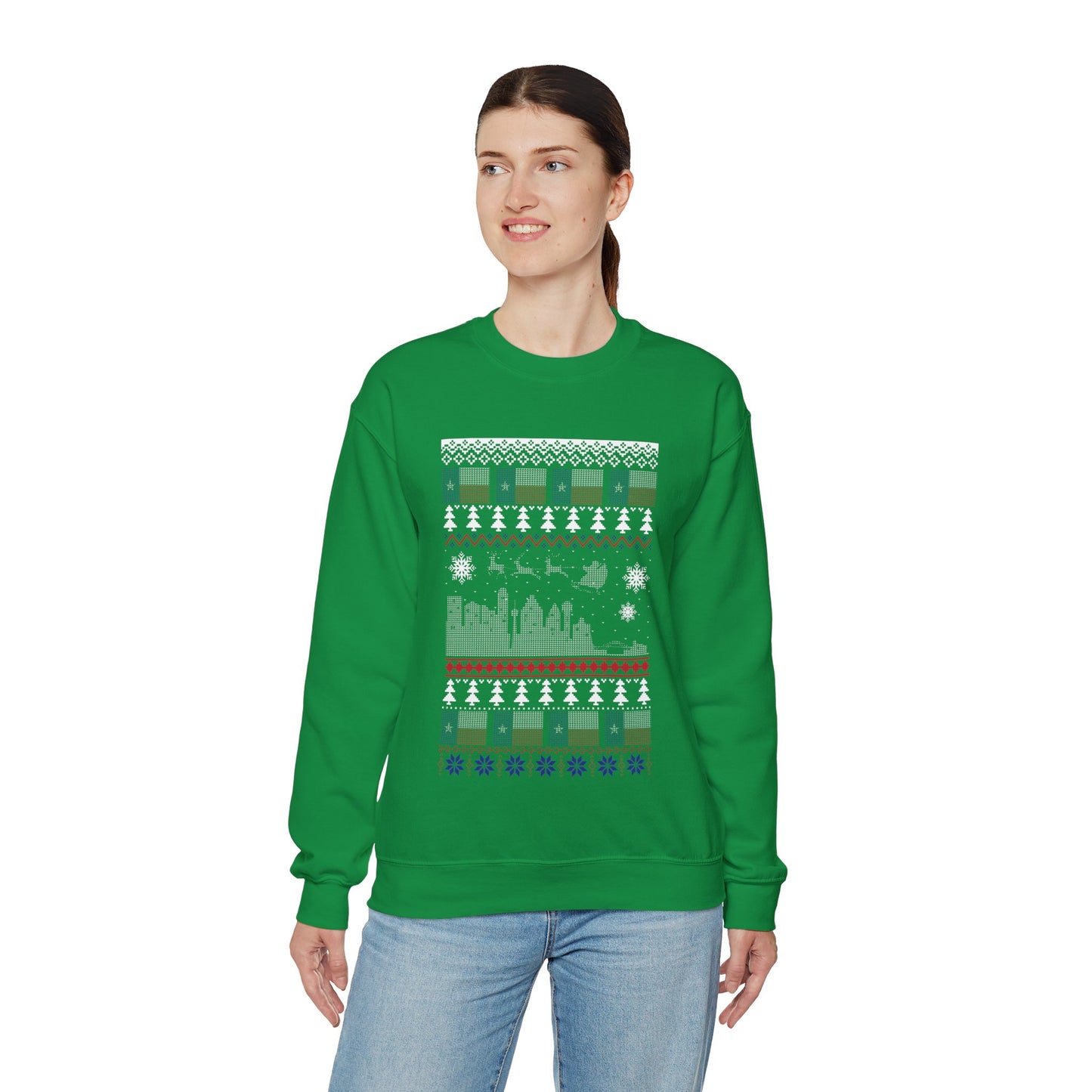 I Love Texas Christmas Santa, Reindeer Funny Ugly Christmas Jumper Sweatshirt