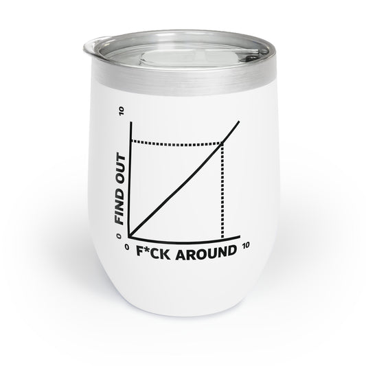 Funny FA&FO F ck Around And Find-Out Diagram Graph Math Nerd Chill Wine Tumbler