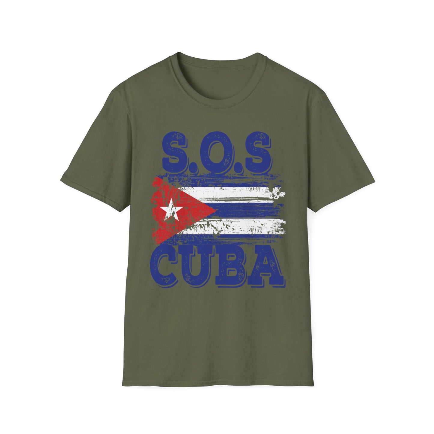 SOS Cuba Cuban Flag Shirt Man Cuban T-Shirt for Men Women