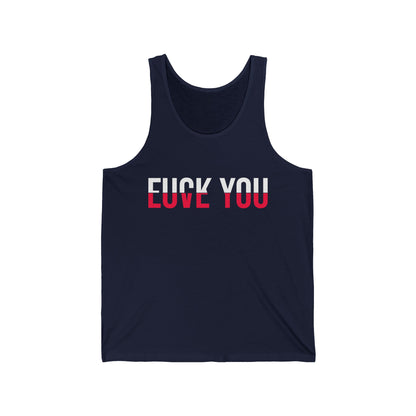 Love You FCK You Love and Hate Cross Word Tank Top for Men Women