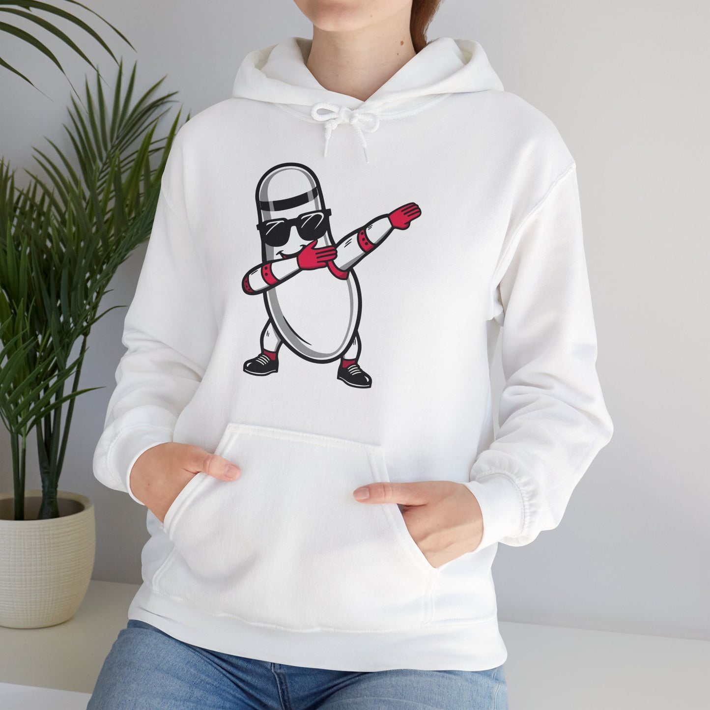 Funny Bowling Pin Dabbing Sunglasses Bowler Player Hoodie For Men Women Hoodie