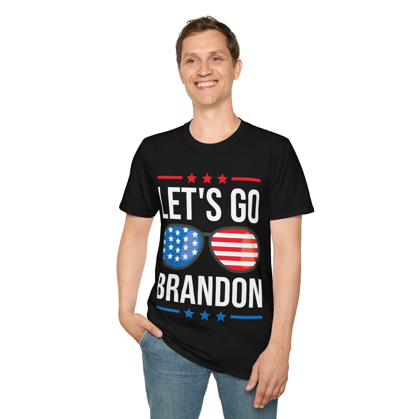 Vintage Old American  Lets Go Brandon Sunglasses T-Shirt Men Women