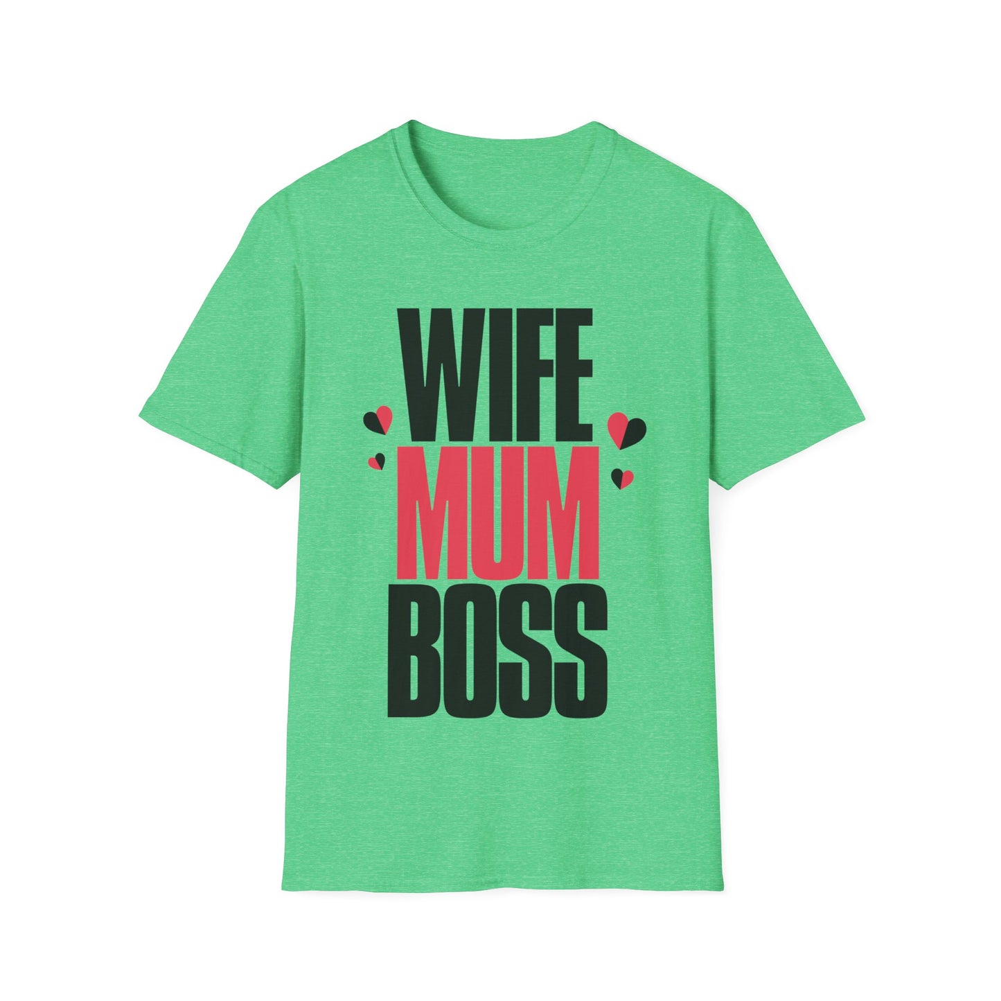 Womens Wife Mum Boss Mothers Day Mom Tshirt