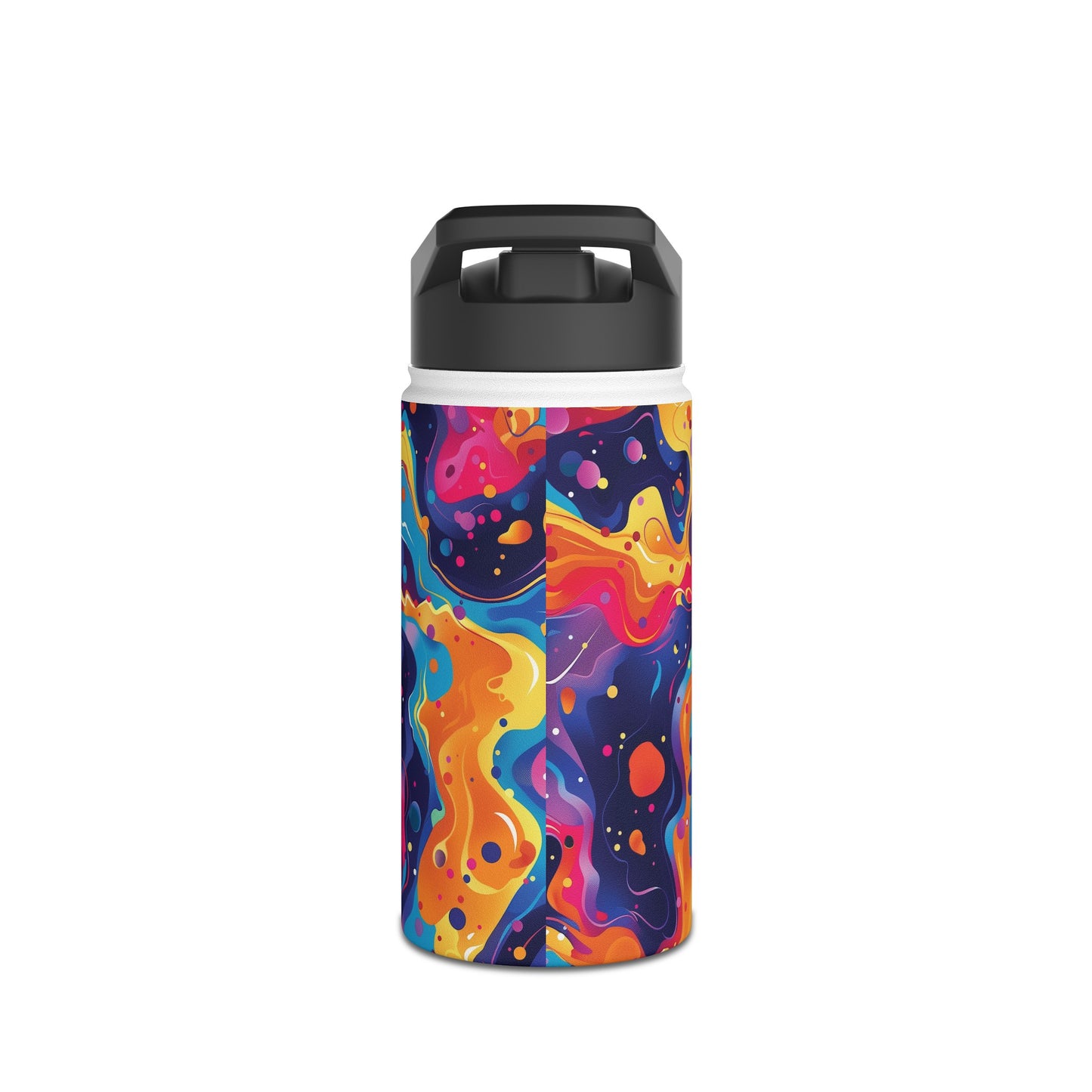 Galactic Explosion Pattern Stainless Steel Water Bottle with Twist-on Lid and Double-Wall Vacuum Insulation