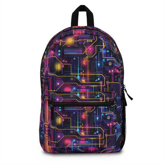 Cyberpunk Neon Vibran Pattern Backpacks for Men Women Kids School Travel, Capacity School Backpacks