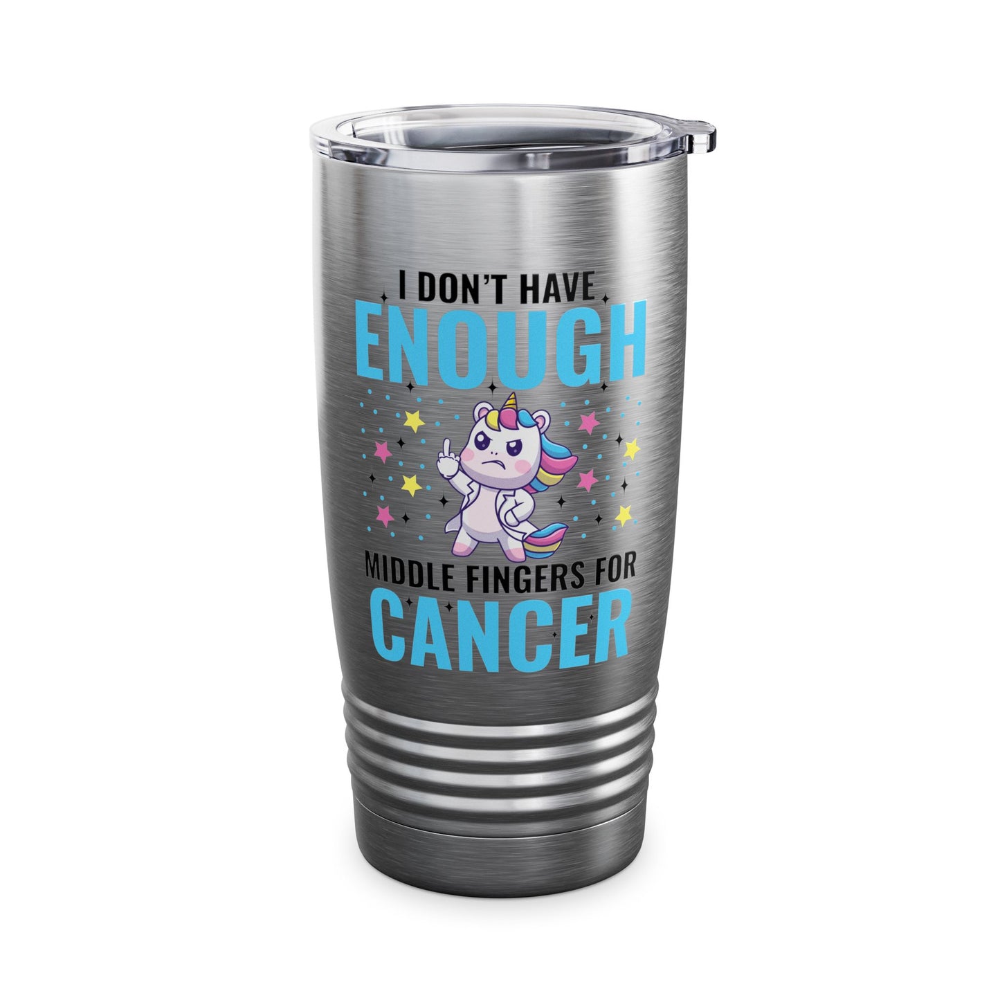 Funny I Don't Have Enough Middle Fingers For Cancer Unicorn Tumbler For Men Women Tumbler