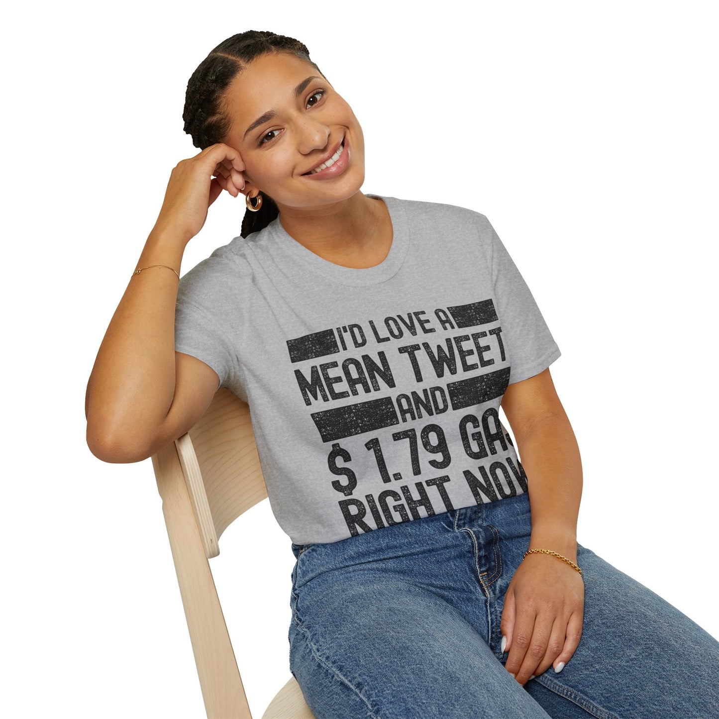 Funny Id Love A Mean Tweet And 1.79 Gas Right Now Trump 2024 Fathers Day T-Shirt