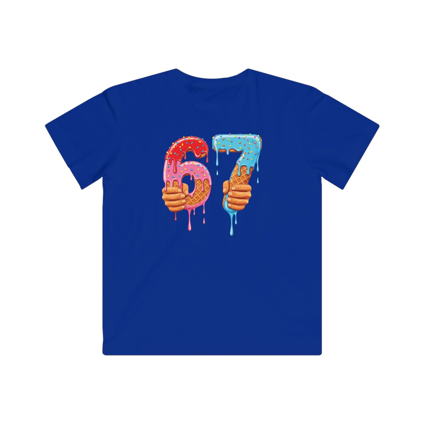 6 7 Meme Ice Cream Drip Funny Gen Alpha Slang Trending T-Shirt