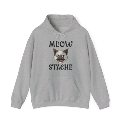 Meowstache Cat Mustache Moustache Beard Bearded Kitten Lovers Hoodie For Men Women Hoodie