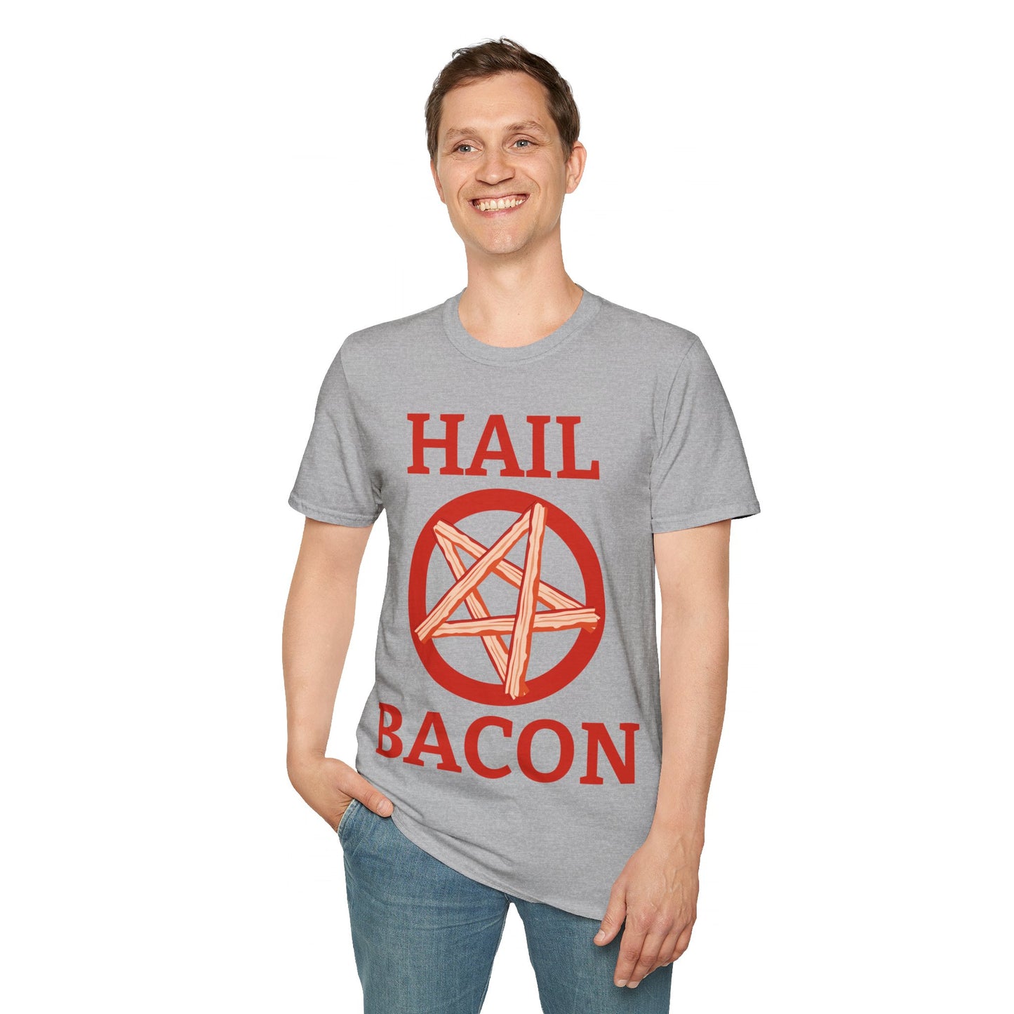 Hail Bacon Funny Bacon Food Lover Foodie Shirt for Men Hail Bacon T-Shirt