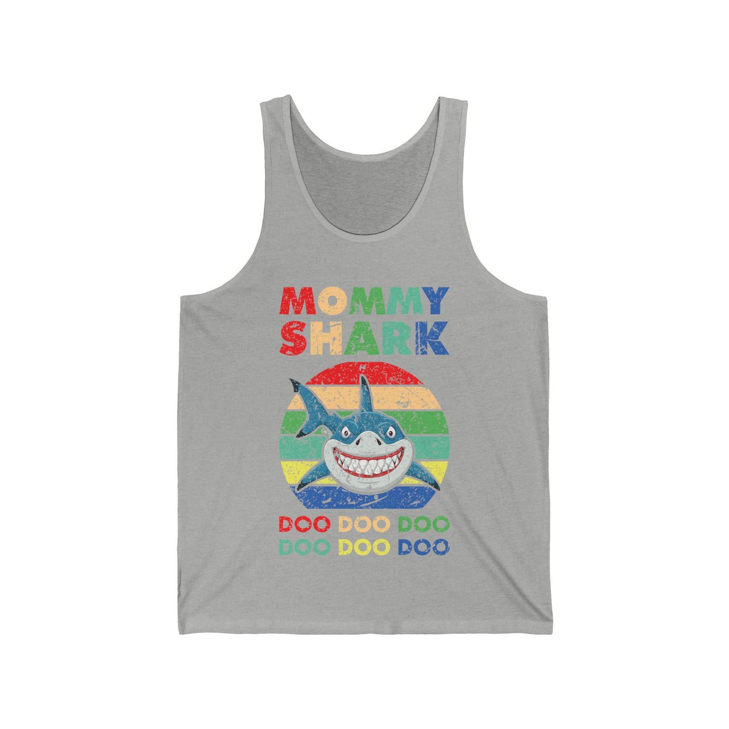 Funny Mommy Shark Vintage Doo Doo Doo Mothers Day Birthday Gift Tee Tank Tops Women