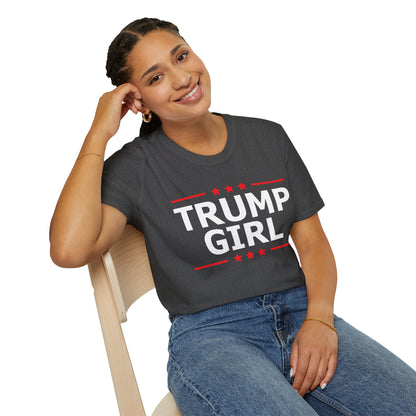 Cute Trump Girl Republican US Flag 2024 Vintage Vote T-Shirt