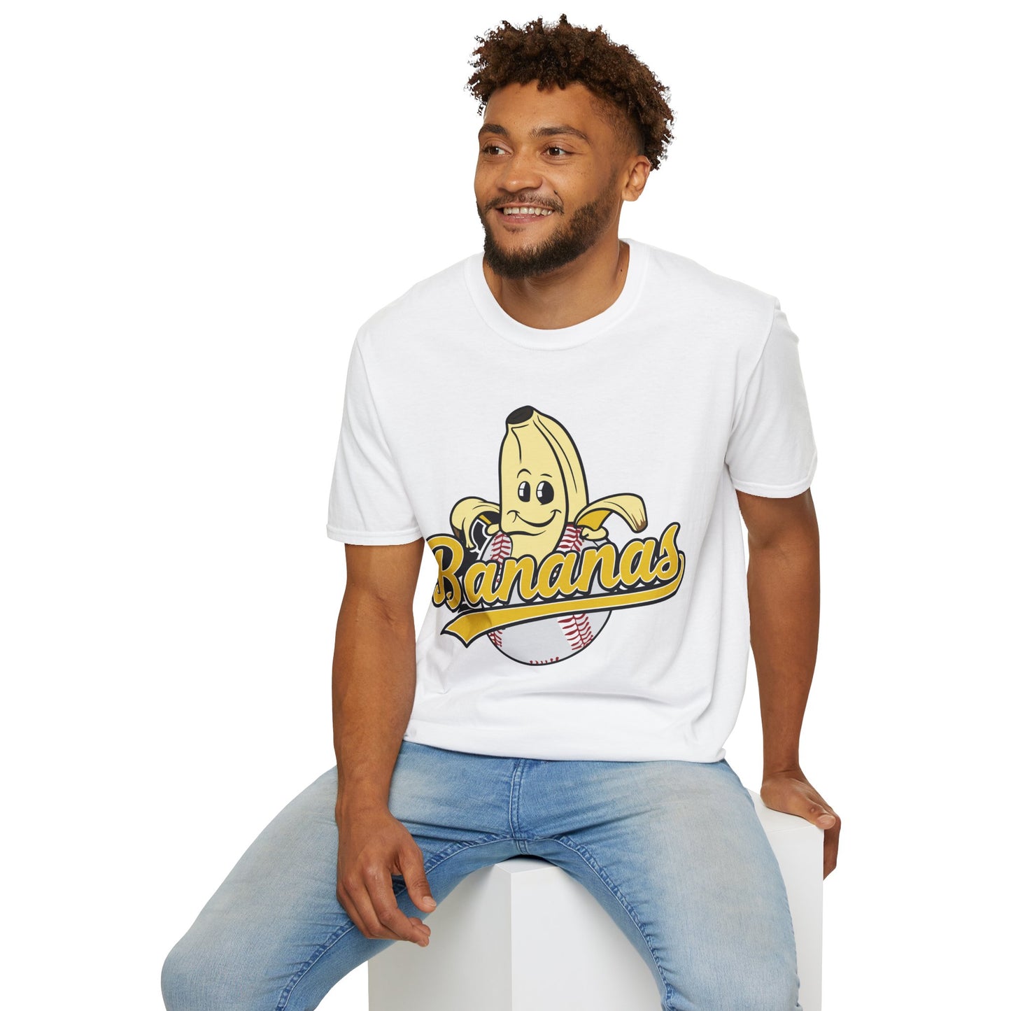 Funny Let's Go Bananas Baseball T-Shirt For Baseball Lovers Men Women T-Shirt