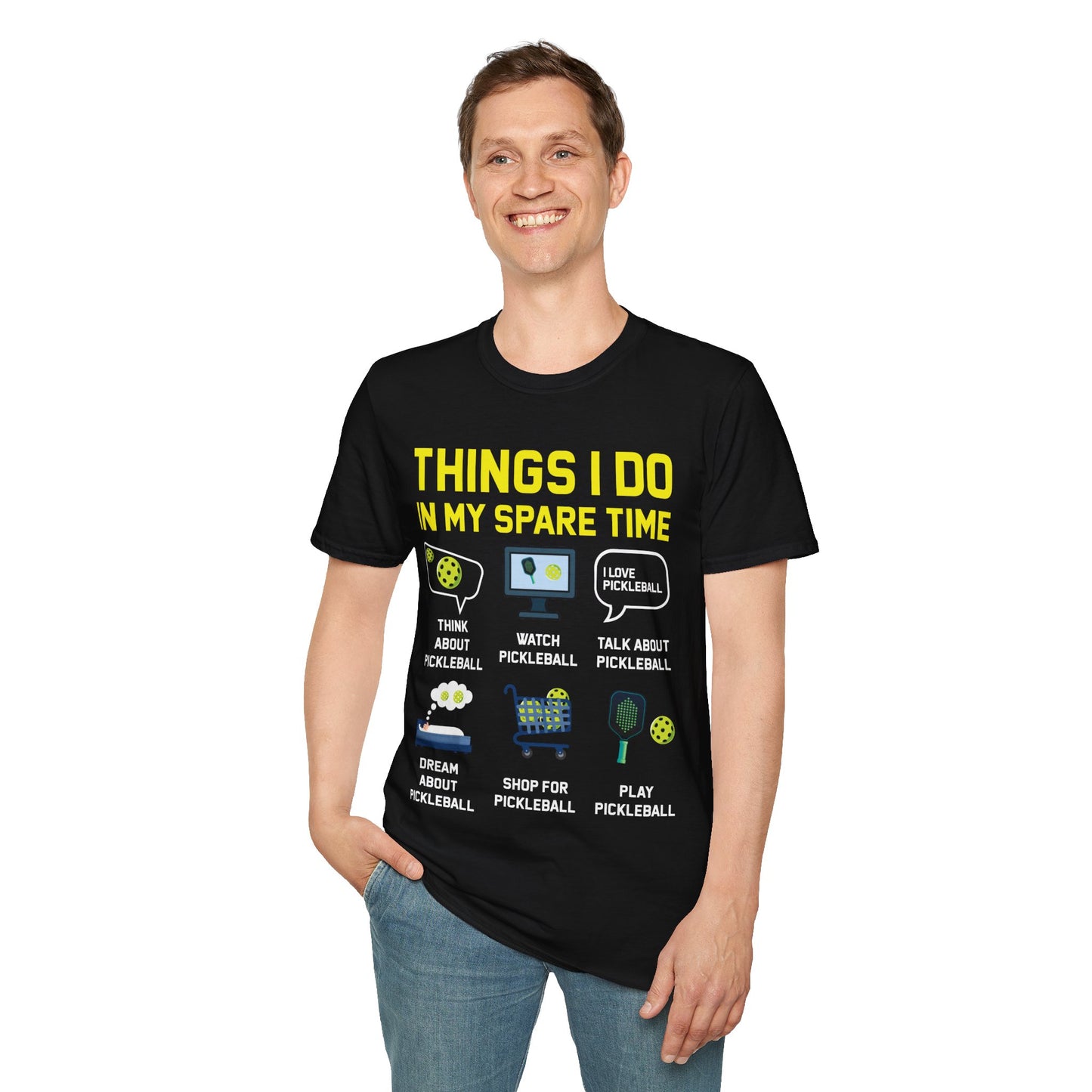 Funny Things I Do in My Spare Time Pickleball T-Shirt For Men Women T-Shirt