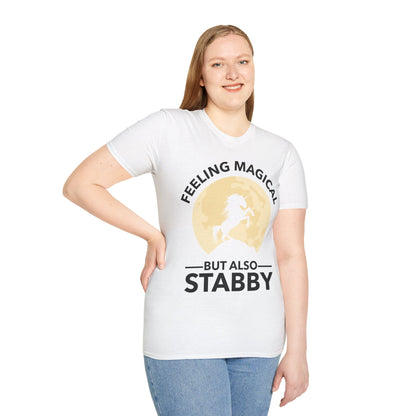 Funny Feeling Magical But Also Stabby Unicorn Lovers T-Shirt Men Women