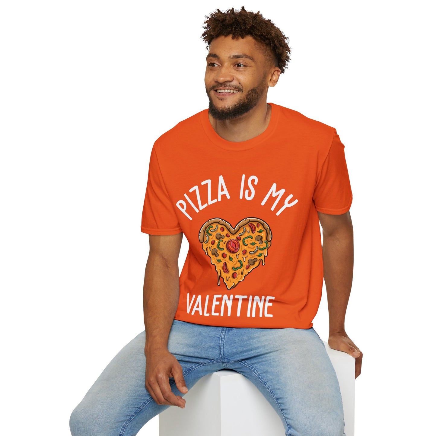 Funny Pizza Is My Valentine Love Heart Valentines Day Girl Boy Foodie Food T-Shirt