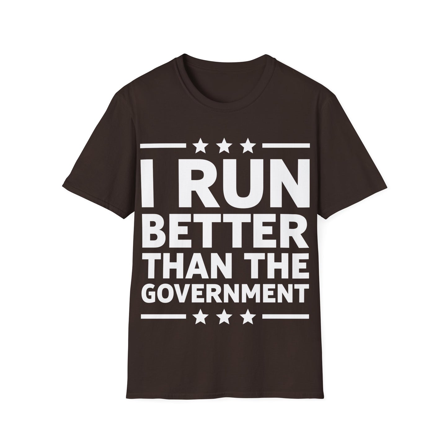 Funny I Run Better Than The Government Racerback Running Marathon T-Shirt