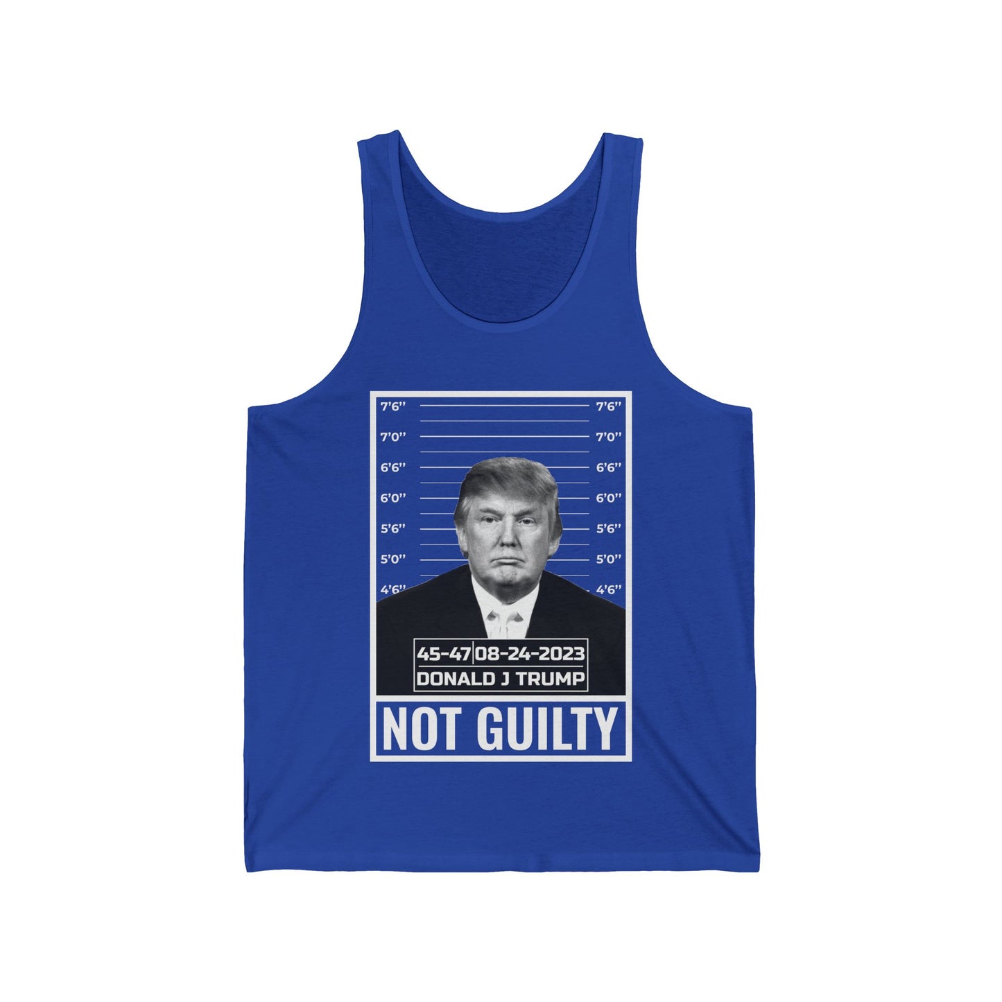 Donald Trump Police Mugshot Not Guilty President Legend 45 47 Tank Top For Men Women