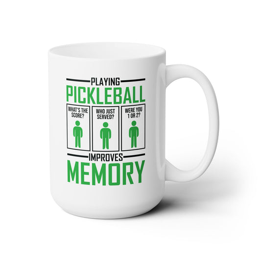 Funny Playing Pickleball Improves Memory Dink Player Coffee Mug