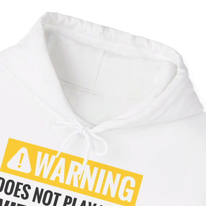 Funny Warning Does Not Play Well With Others Caution Sign Hoodie For Men Women Hoodie