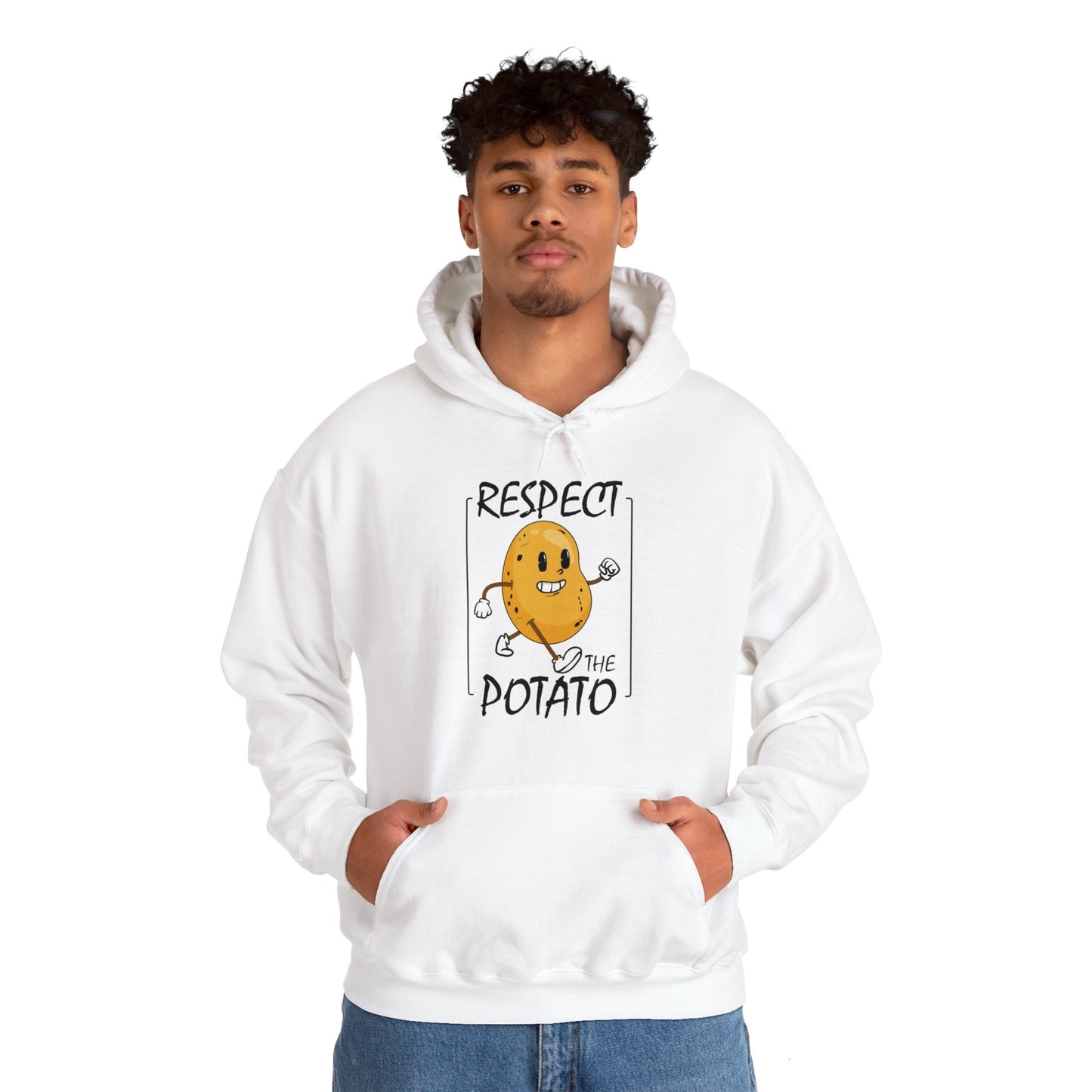 Funny Respect The Potato Gift Men Cute Root Vegetable Lovers Vegan Hoodie For Men Women Hoodie