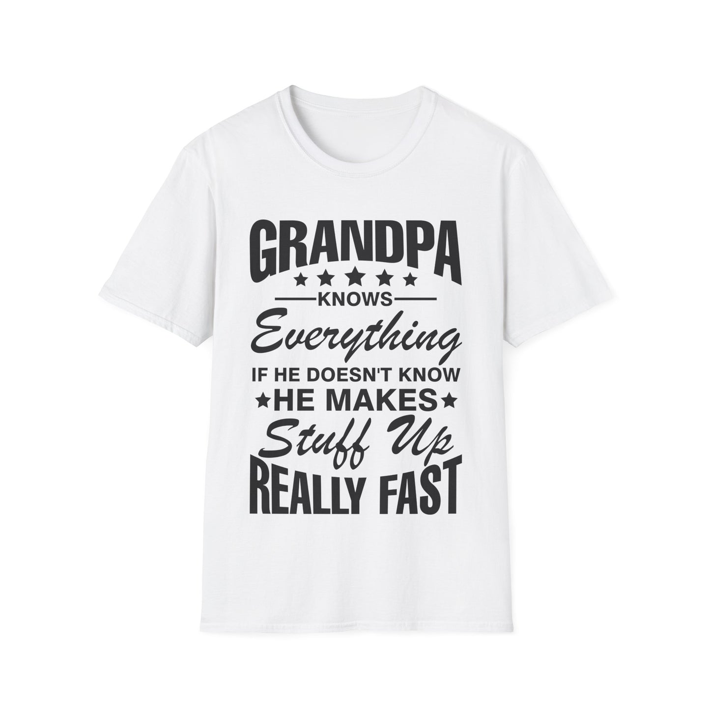 Grandpa Knows Everything Funny Gift For Father's Day Grandfather T-Shirt