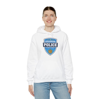 Grammar Police Badge To Serve and Correct Teacher Student Hoodie For Men Women