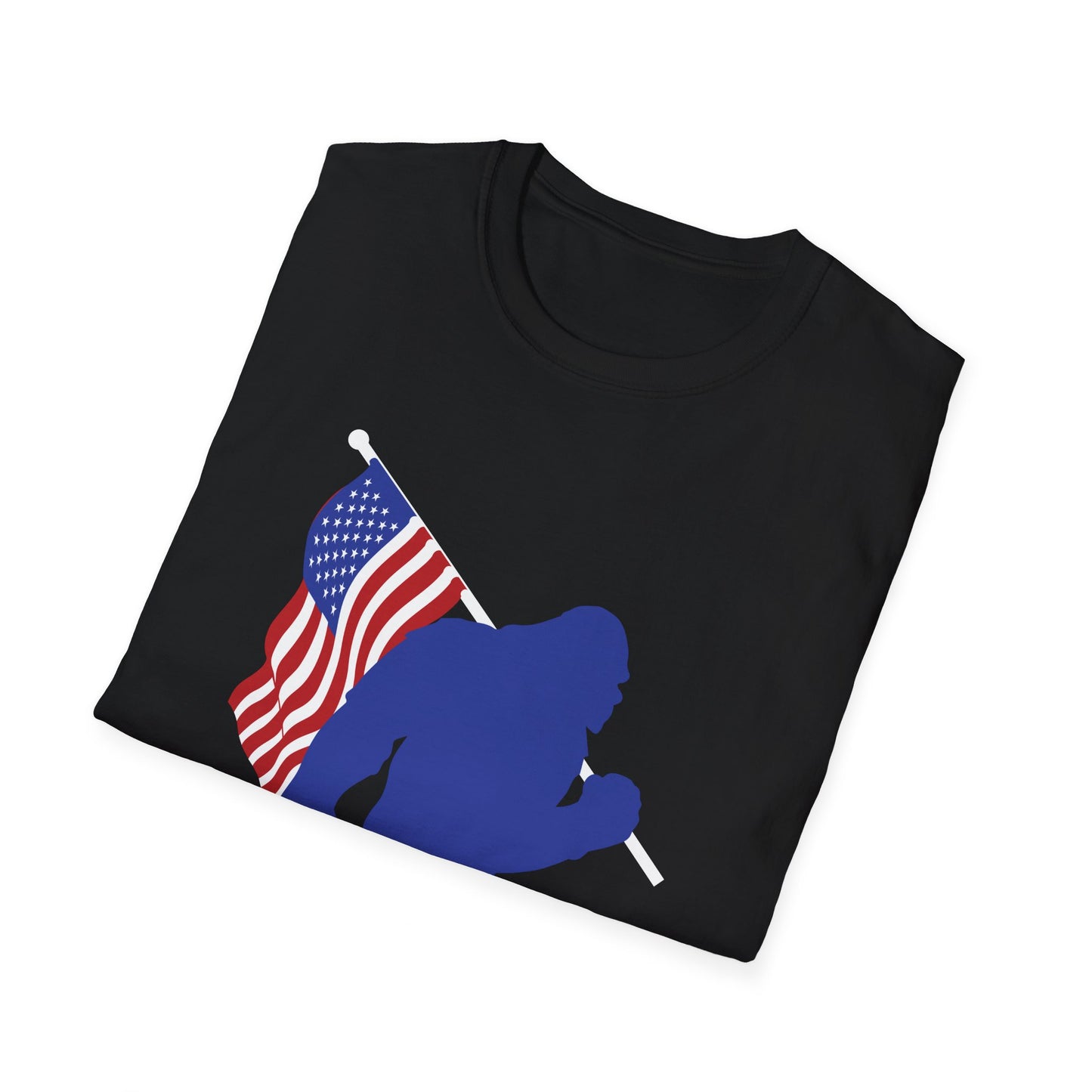 Funny Bigfoot USA Flag America For Sasquatch Believers T-Shirt For Men Women