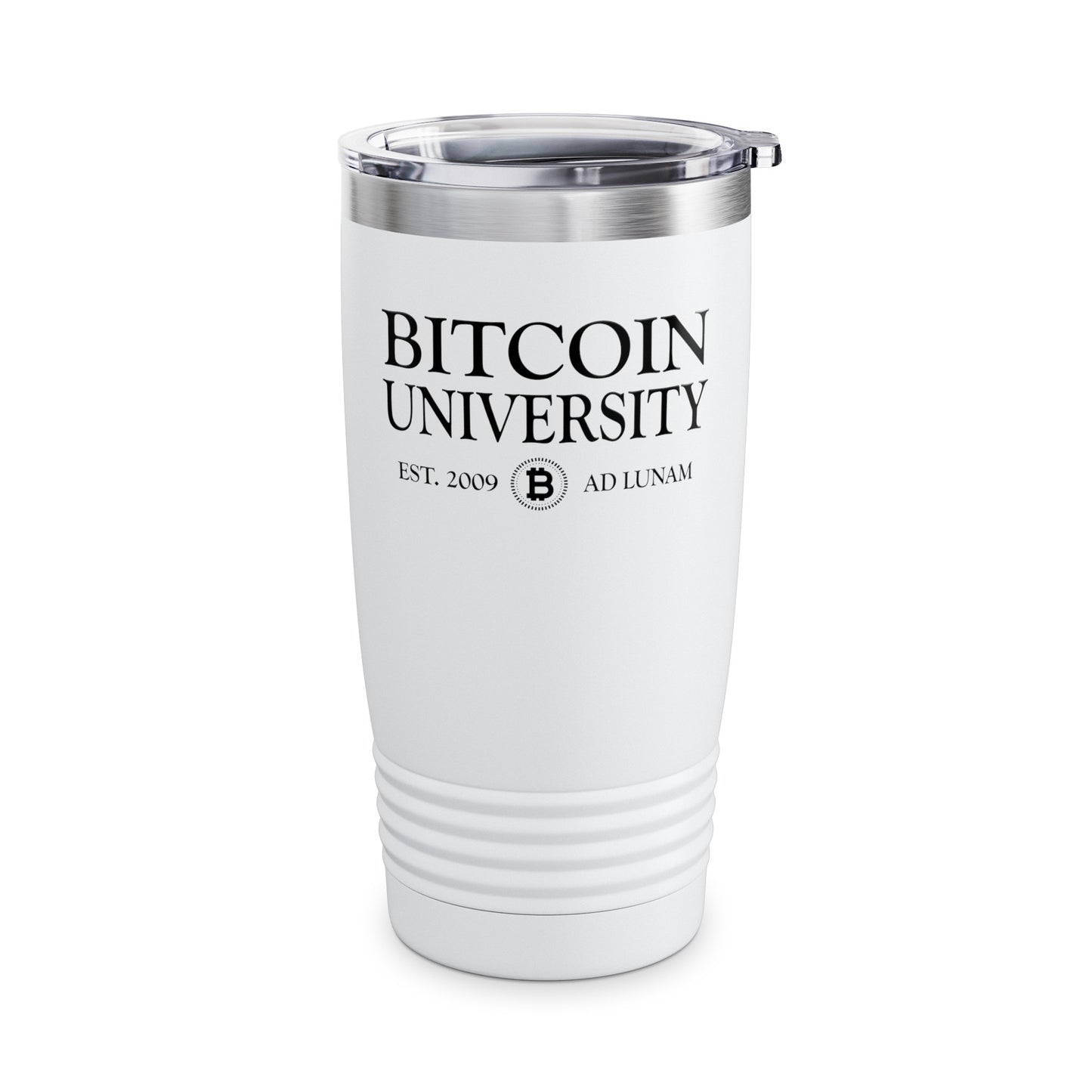 Bitcoin University To The Moon, Funny Vintage Distressed BTC Tumbler For Men Women Tumbler