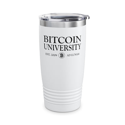 Bitcoin University To The Moon, Funny Vintage Distressed BTC Tumbler For Men Women Tumbler