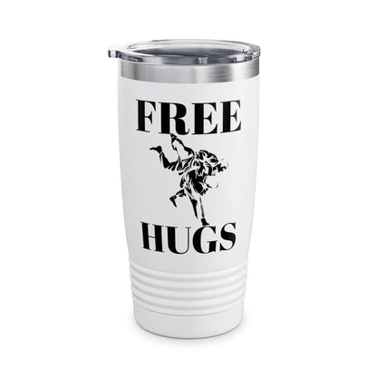 Funny Wrestling Wrestler Free Hugs Humor Tumbler Men Women